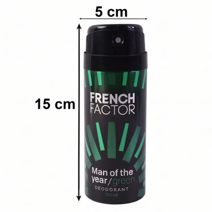 23715 French Factor Man Of The Year Green Body Spray (1 Pc, 150 ML)