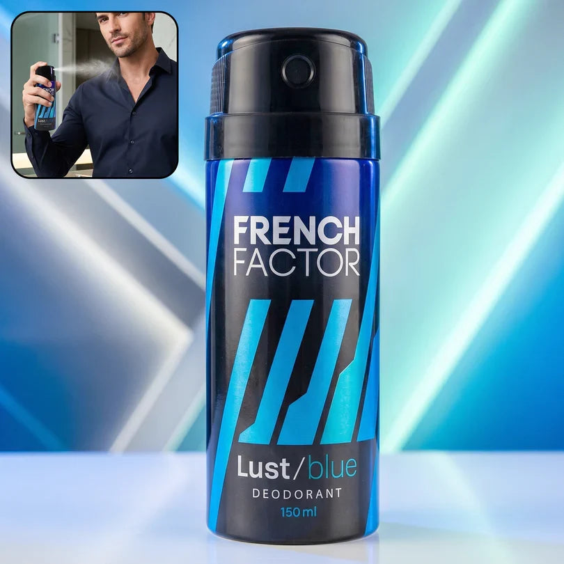 23713 French Factor Lust Blue Deodorant Body Spray (1 Pc, 150 ML)