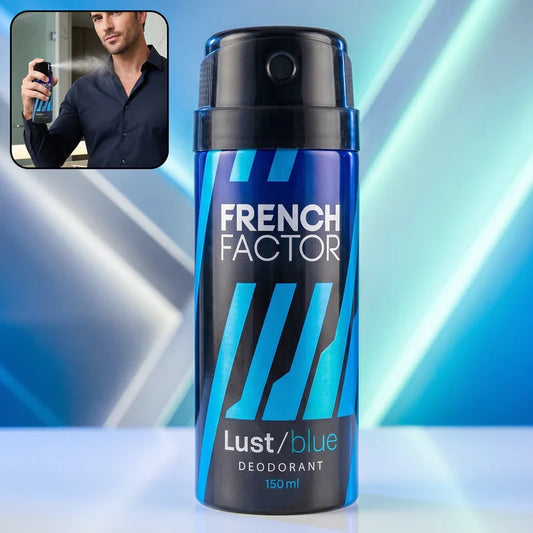 23713 French Factor Lust Blue Deodorant Body Spray (1 Pc, 150 ML)