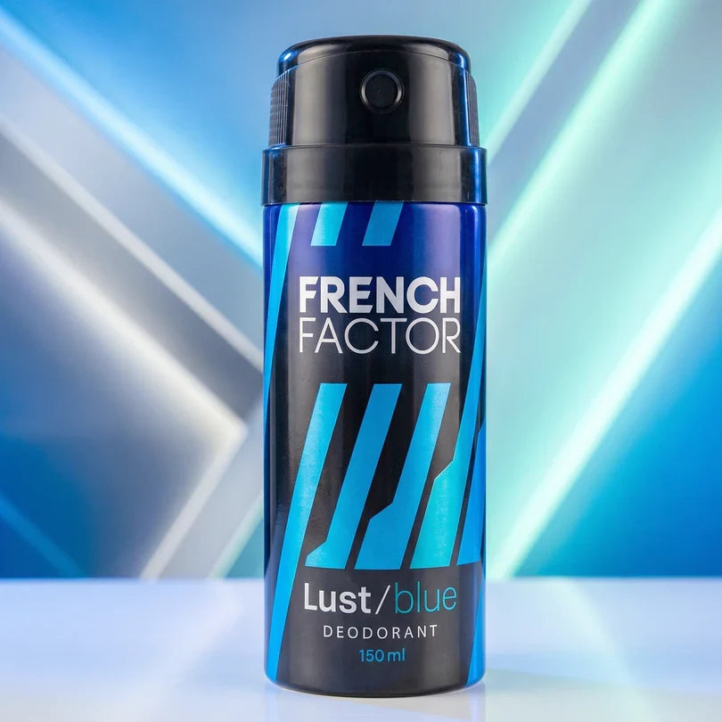 23713 French Factor Lust Blue Deodorant Body Spray (1 Pc, 150 ML)