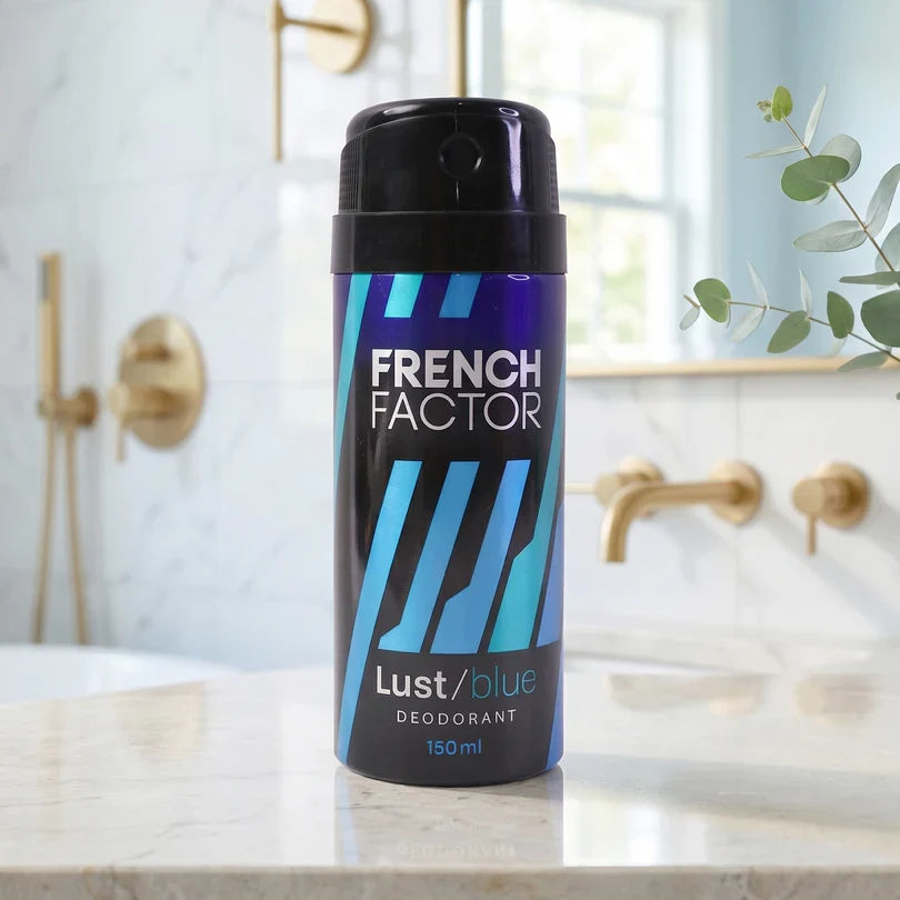 23713 French Factor Lust Blue Deodorant Body Spray (1 Pc, 150 ML)