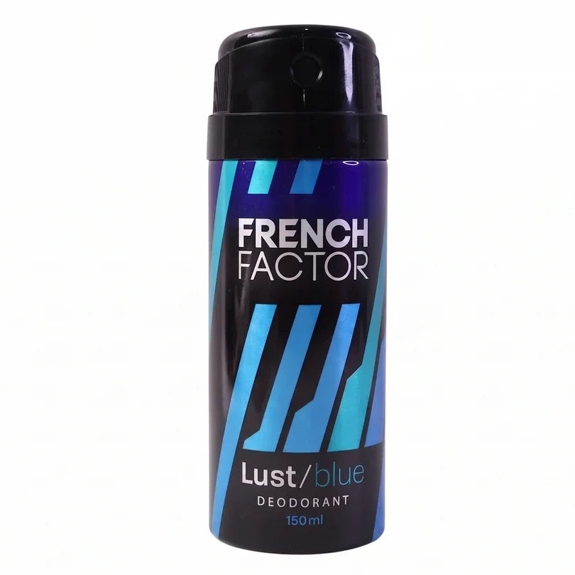23713 French Factor Lust Blue Deodorant Body Spray (1 Pc, 150 ML)