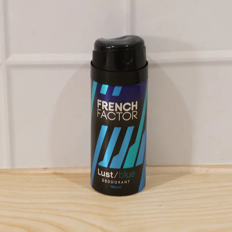 23713 French Factor Lust Blue Deodorant Body Spray (1 Pc, 150 ML)