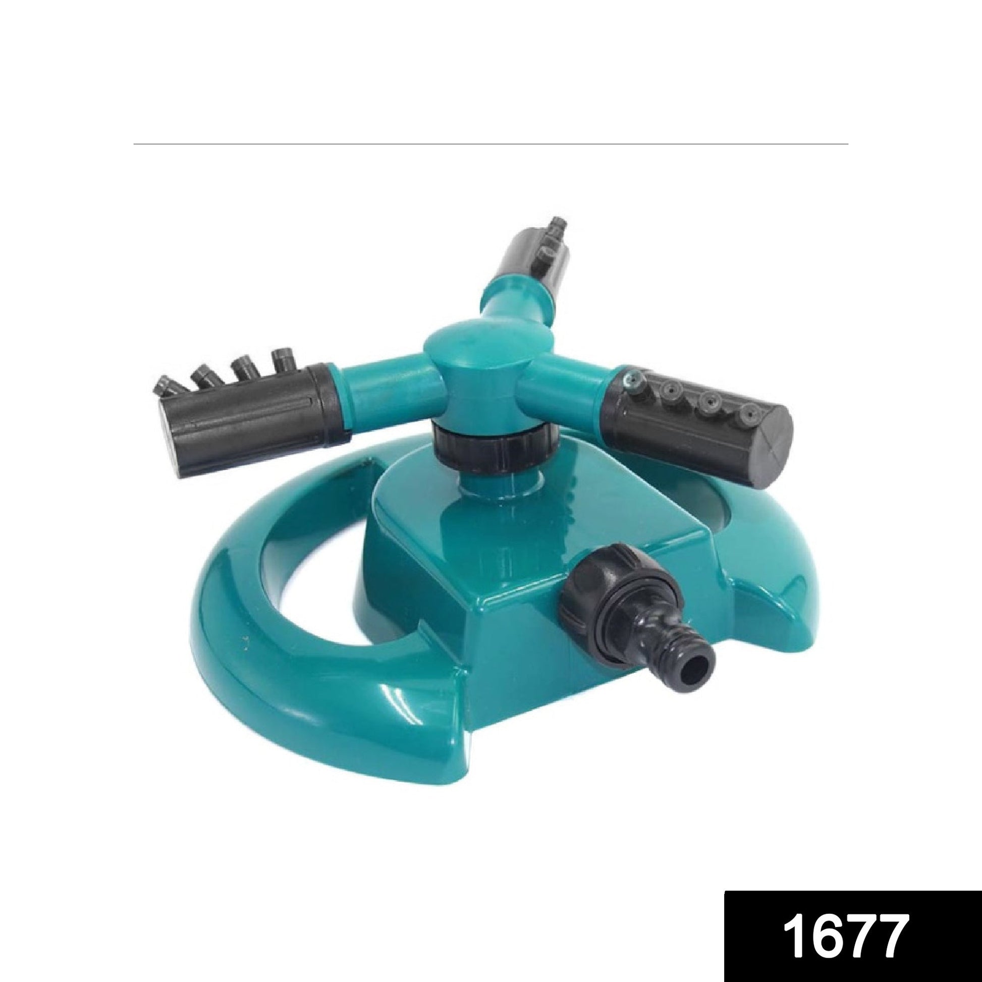 1677 3 Arm 360° Sector Rotating Water Sprinkler Garden Pipe Hose Irrigation Yard - DeoDap
