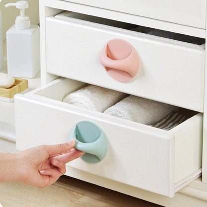 AM6866 Instant Grab Self-Adhesive Door Handles – Minimalist Round Pulls for