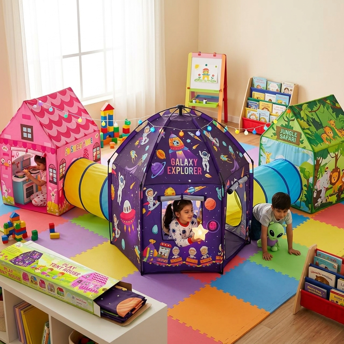 AM7417 House Kids' Foldable Play Tent House (Indoor & Outdoor)