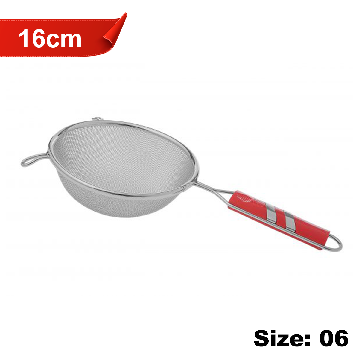 AM7349 Universal Stainless Steel Soup & Juice Strainer (16 cm, Size 6)