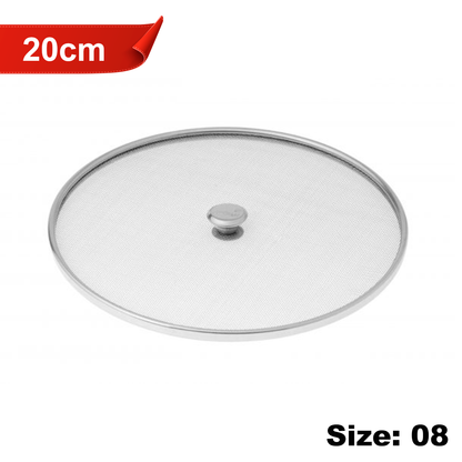 AM7336 Elephant Stainless Steel Net Cover / Jali for Food (20 cm, Size 8)