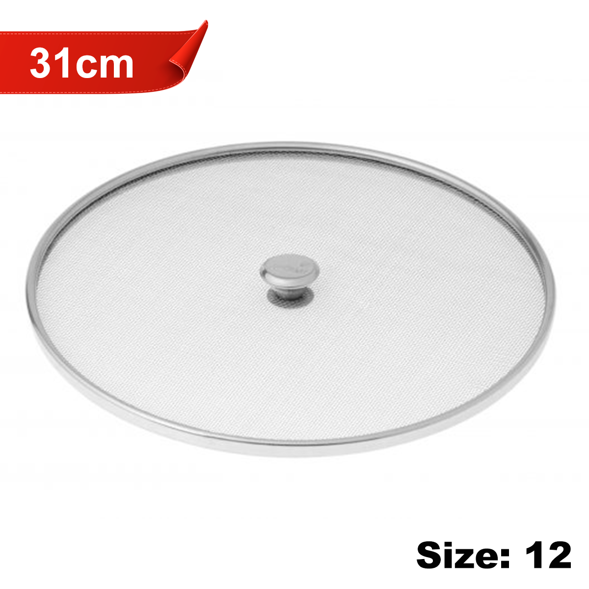 AM7340 Elephant Stainless Steel Net Cover / Jali for Food (31 cm, Size 12)