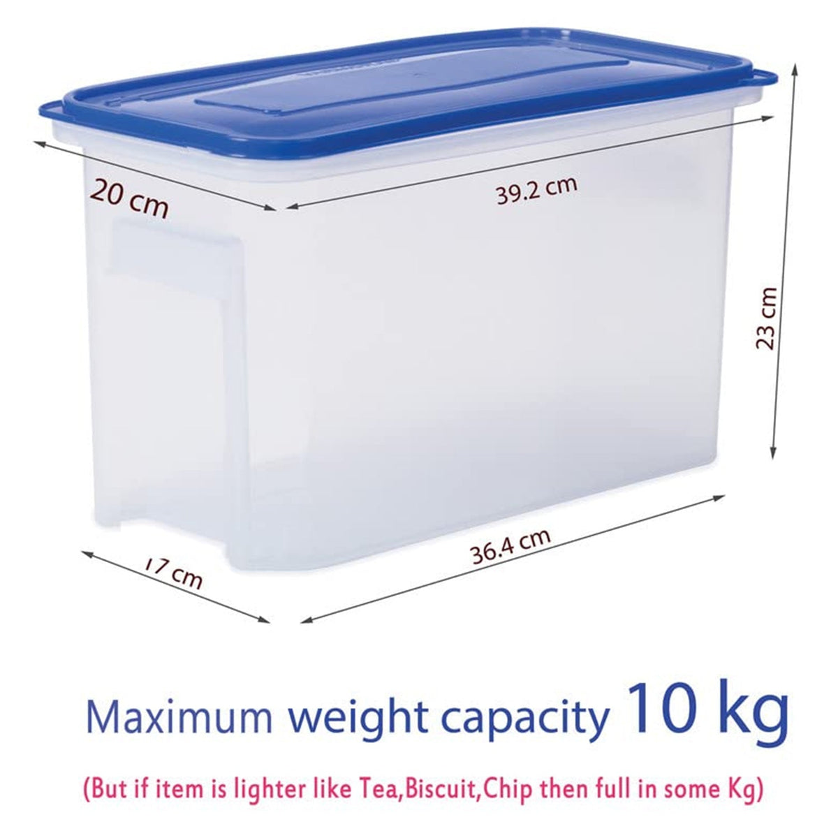 3173 Varmora Modular Transparent Airtight Food Storage Container - 10 LTR