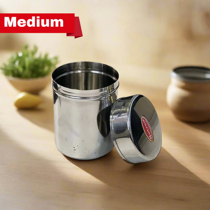 AM5325 Satyam Noori Dabbi Stainless Steel Containers For Storage Medium