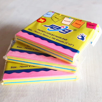 AM2173 Mix Prompt Sticky Note Pad 100 Sheets (3x3) Multicolour