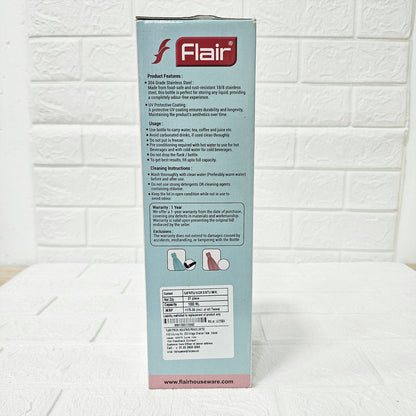 Di0027 Flair Pastel Vacuum Insulated Stainless Steel Bottle – 1000 ml