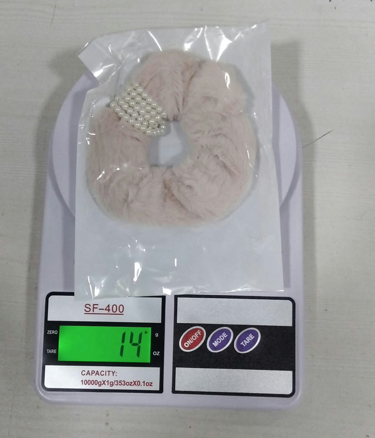 TM0047 Pearl Fur Hair Scrunchies