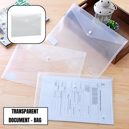 AM3528 Aerotix Document Button Bag Folder Transparent (1pcs) - (Code : 230P)