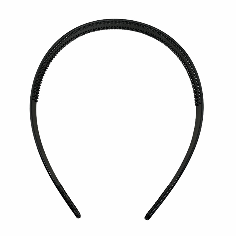 AM1107 Plastic Plain Black Headband 1cm