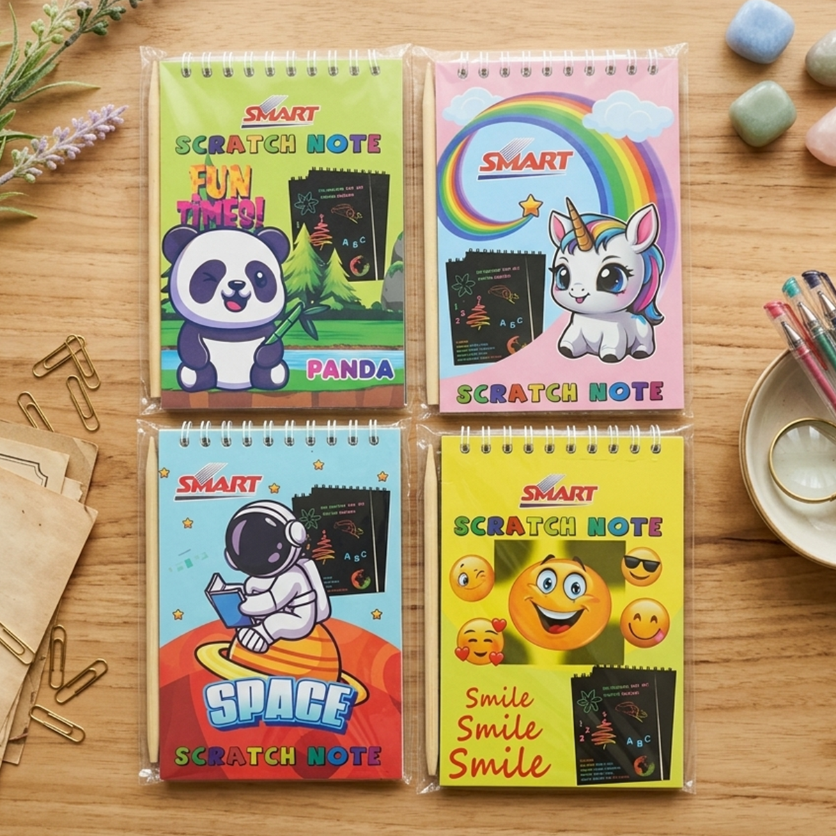 AM6881 Smart Scratch Note - 10x14cm for Fun Theme Scratch-Off Doodle Pads with Stylus