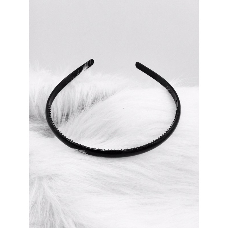 AM1106 Plastic Plain Black Headband 0.7cm