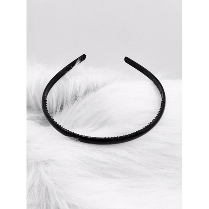 AM1106 Plastic Plain Black Headband 0.7cm