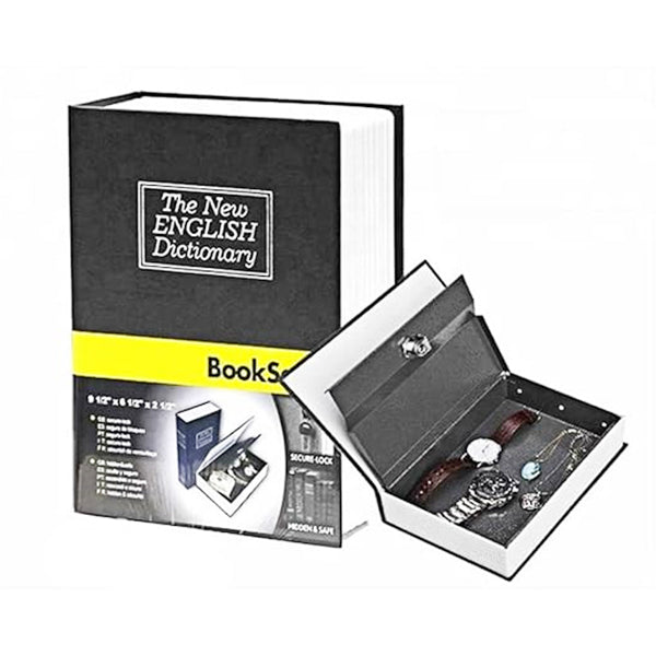 AM5421 Book Safe Box with Key Lock,Perfect for Traveling, Store Money, Jewelry, and Passport