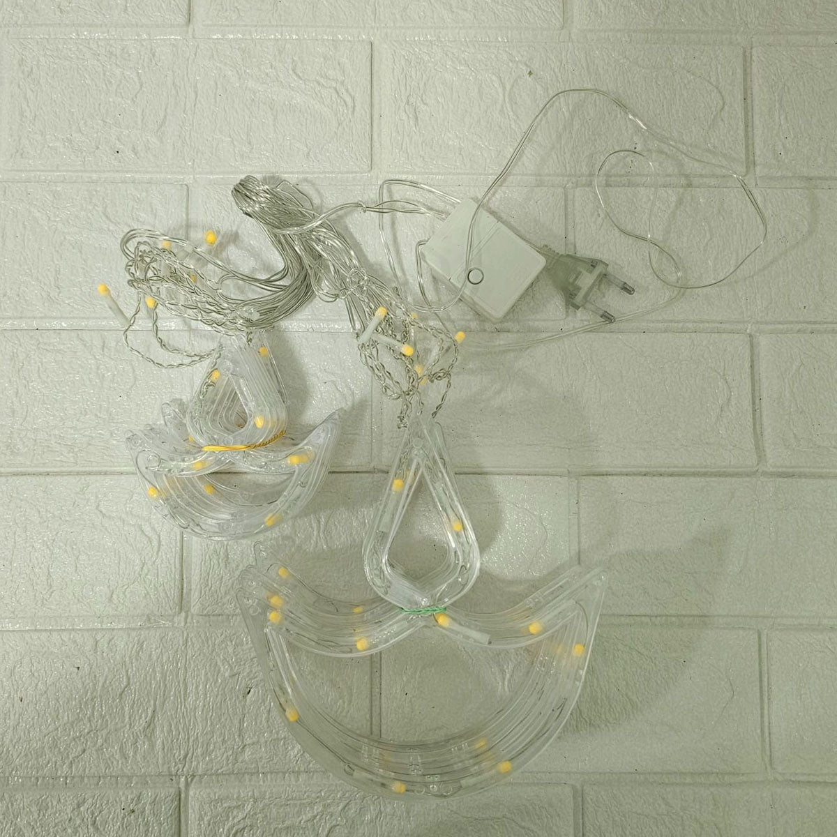 Di0065 12 Diyas Window LED Lights with Flashing Modes Decoration 6x6 (Warm)