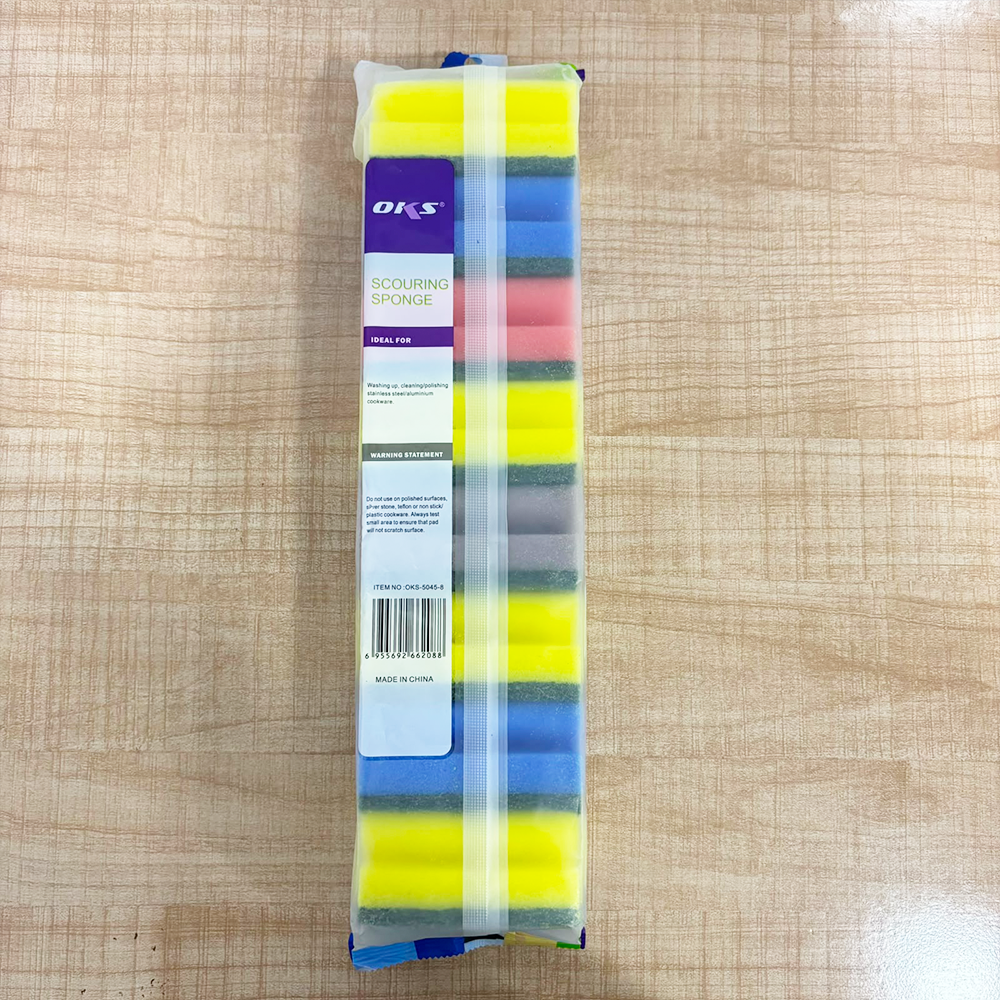 A06968 Multicolored Scouring Sponge Pack (8 Pcs) – 9.5 x 7 x 4.5 cm