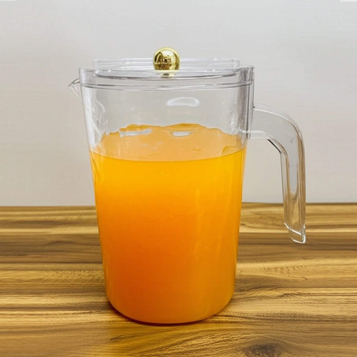 AM5789 Transparent Square Jug - Unbreakable Stylish Drinking Beverage, Soft Drinks & Water Jug with Plastic Lid