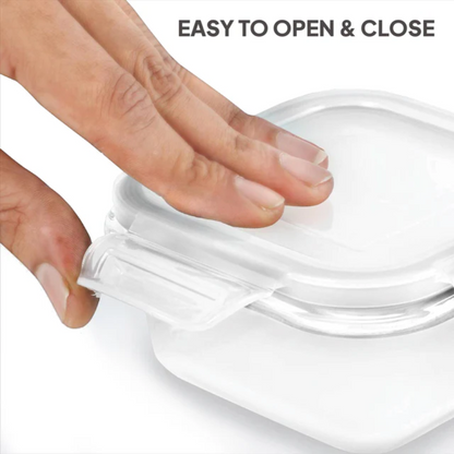 AM5445 Cello Royale Round Glass Lunch Box 320ml x 2 N with Jacket (Vr) (Pack of 2Pc)