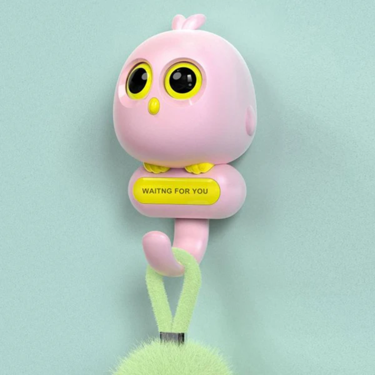 AM5481 Self Adhesive Wall Hooks Eye Catching Cute Bird Hook, Automatic Open Close Eyes Creative wall Hook