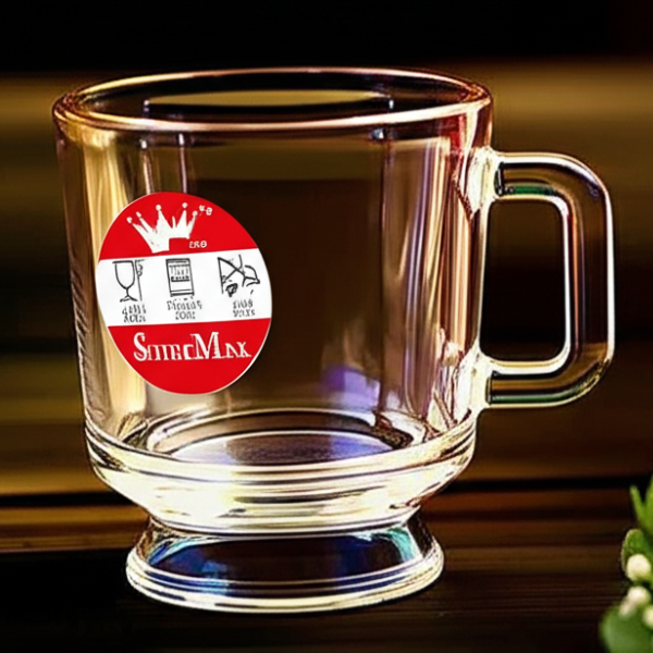 AM5379 Shine Max 6pc 80ml Coffee or Tea Cup Round Set Made of Glass