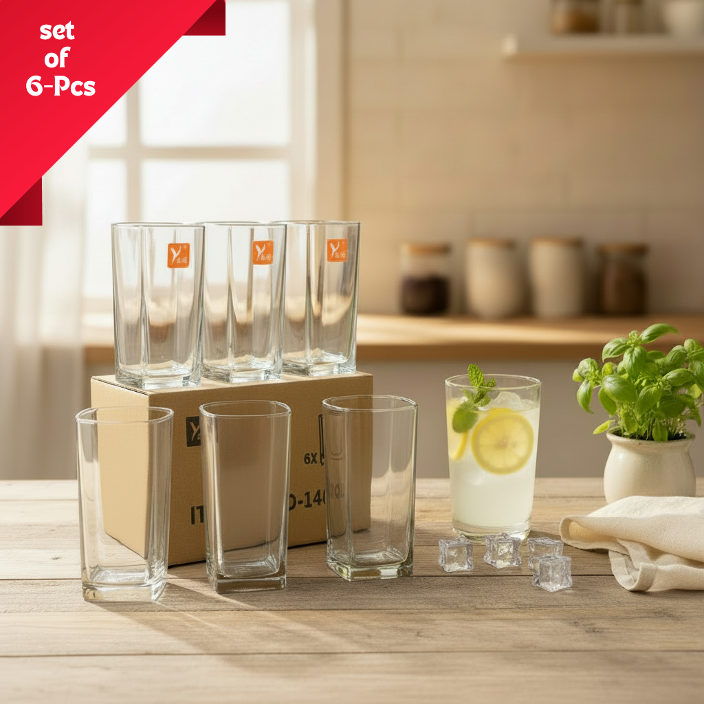 AM7732 ELEGANT CLEAR GLASS VASE WITH RIBBED DESIGN FOR STYLISH HOME TABLE DECORATION