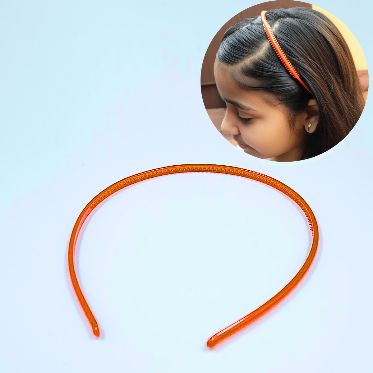 AM5632 Plain Plastic Hair Band - (Pack of 1 Pc, Multicolour)