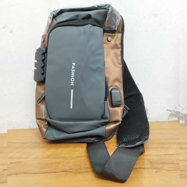 AM5415 Anti theft Crossbody Sling Bag, Waterproof Chest Daypack with USB Charging, Shoulder Backpack for Men Women