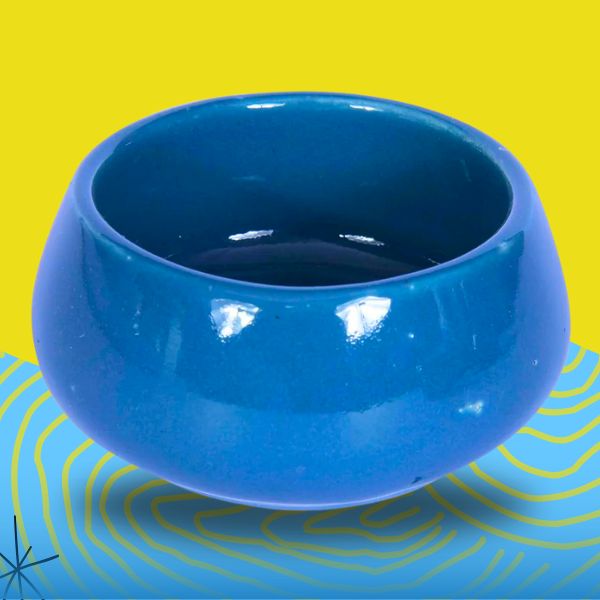 AM5081 Teal Ceramic Chutney Dip Bowls for Serving - 1 Pcs ( Mix Design )