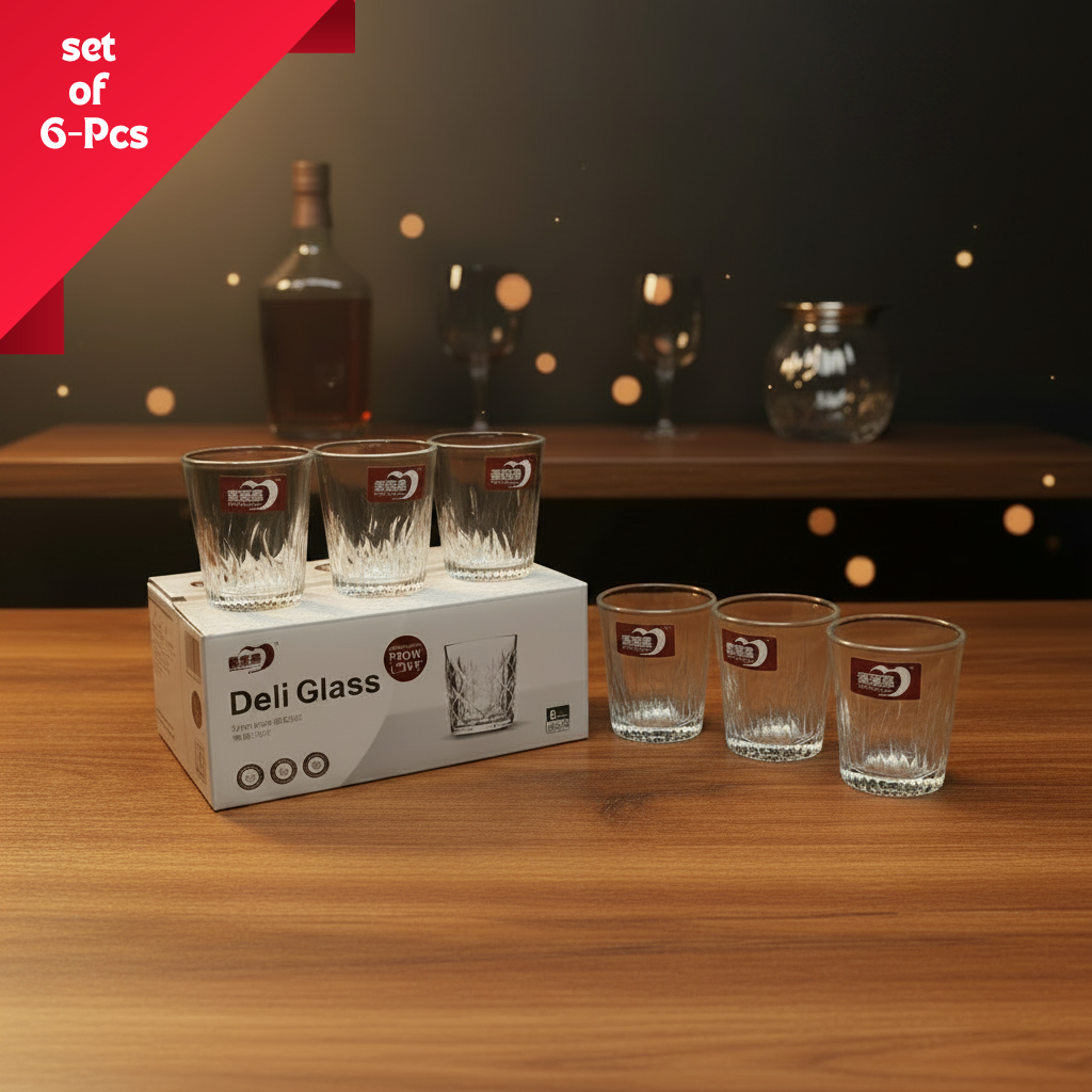 AM7744 Elegant Crystal Miniature Shot Glassware Set of 6 for Sophisticated Bar Serving
