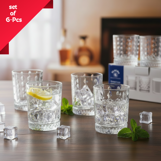 AM7726 ELEGANT CLEAR GLASS WALTZ ROTATING CUP FOR STYLISH HOME AND OFFICE TABLE DECOR