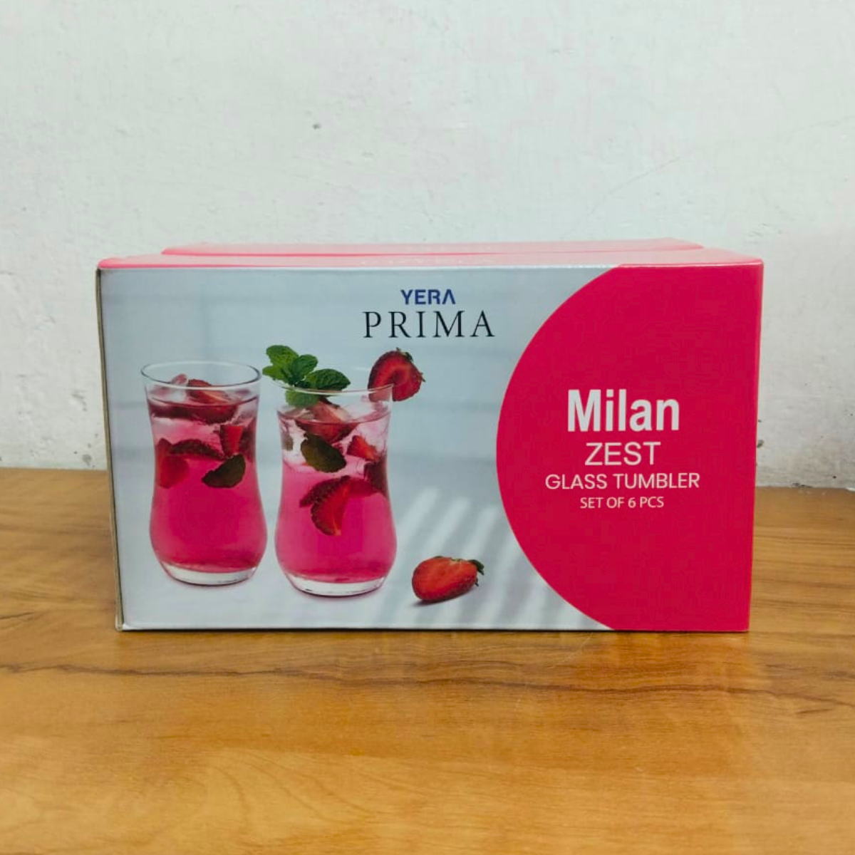 AM5440 YERA Prima Milan ZEST Juice Glass Tumbler -Set of 6 Pcs -Each 235ml