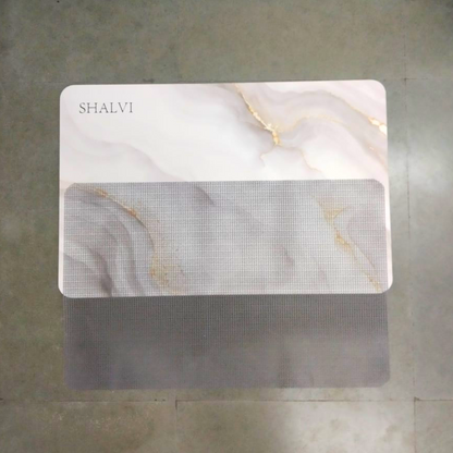 AM5484 Stone Bath Mat- Multidesign, Quick Dry & Non-Slip Diatomaceous Earth Bath Mat for Bathroom and Kitchen
