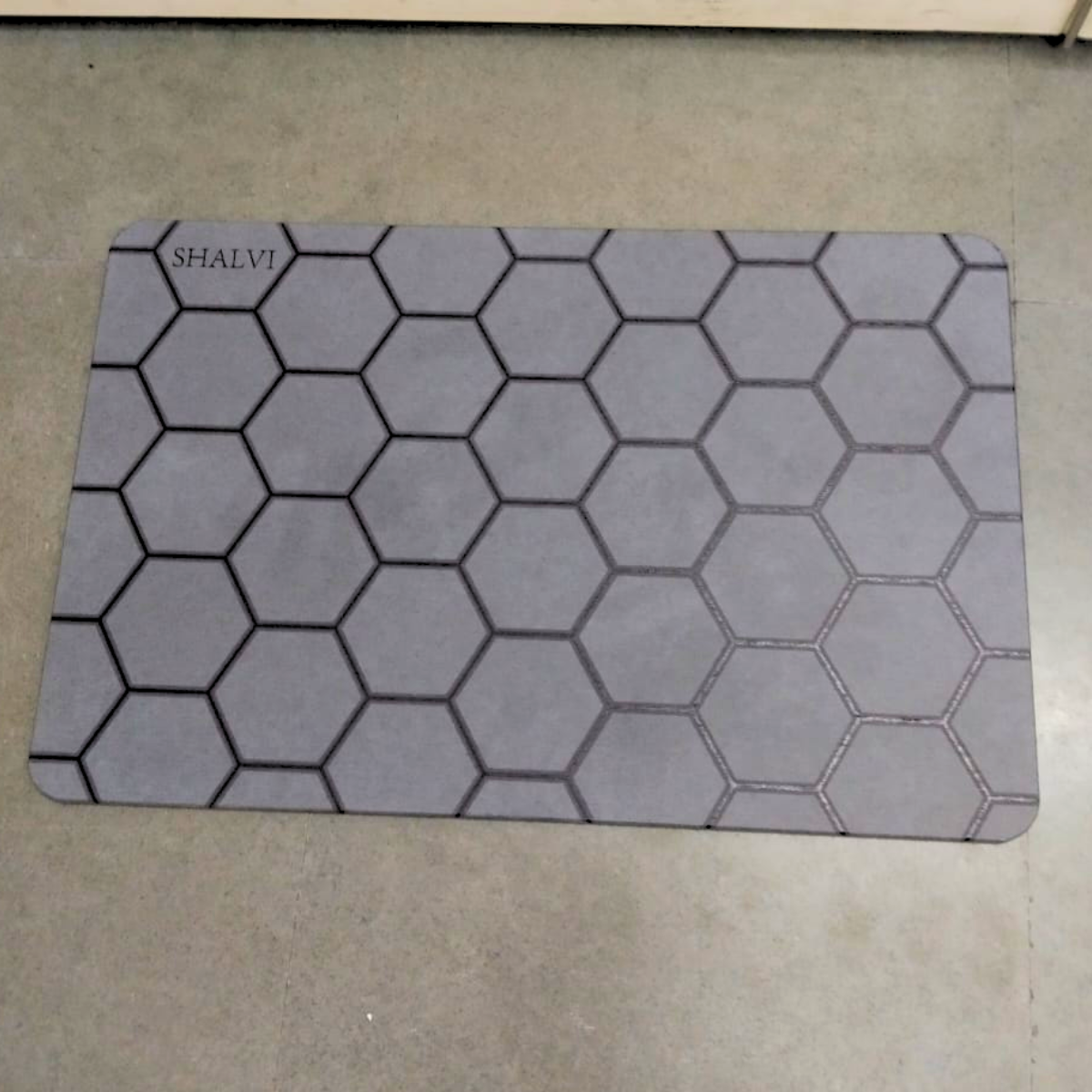 AM5484 Stone Bath Mat- Multidesign, Quick Dry & Non-Slip Diatomaceous Earth Bath Mat for Bathroom and Kitchen
