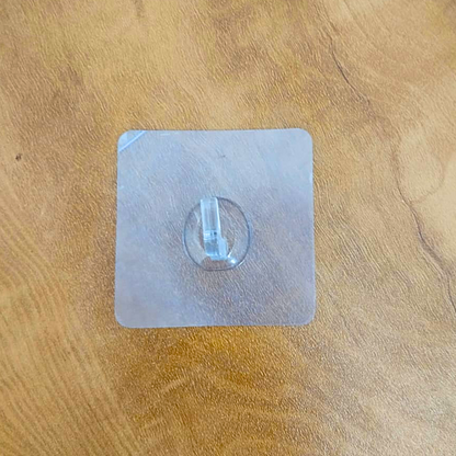 AM5490 Clear Kitchen Wall Hook-Pack of 1 - Self Adhesive Heavy Duty Wall Hooks for Hanging - Heavy Duty Adhesive Hooks for Bathroom and Kitchen