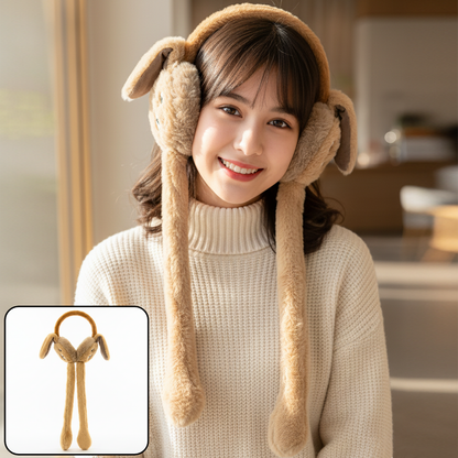 AM6288 Cute Rabbit Plush Earmuffs for Winter