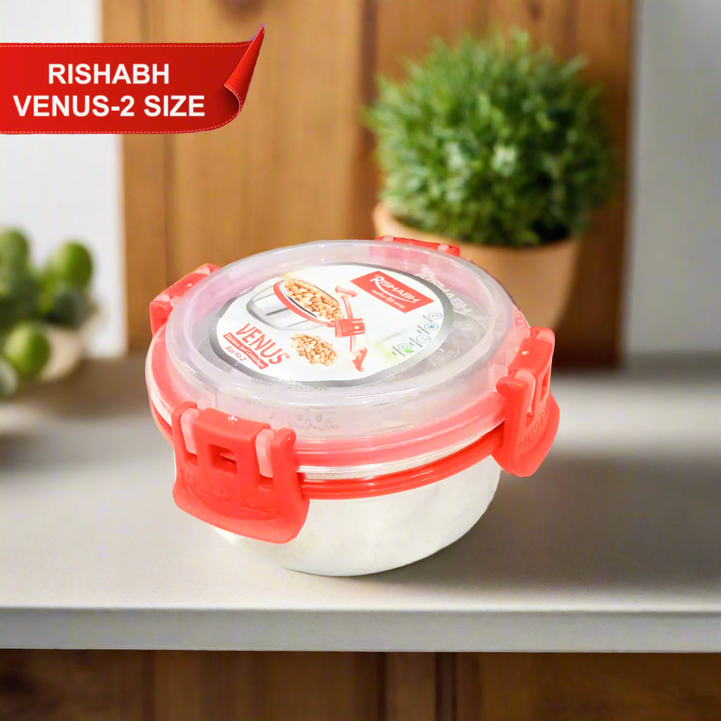 AM5657 Rishabh Venus-2 Size Air-Tight & Leak Proof Stainless Steel Container