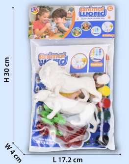 A06636 Animal World DIY 3D Wild Animal Painting & Play Set (Item No : WP-01)