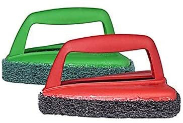 1403 Bathroom Brush with abrasive scrubber for superior tile cleaning - DeoDap