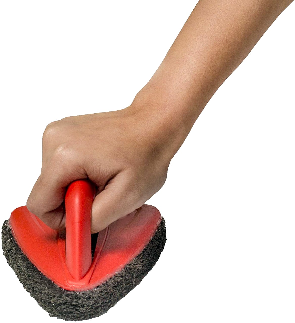 1403 Bathroom Brush with abrasive scrubber for superior tile cleaning - DeoDap