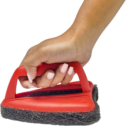 1403 Bathroom Brush with abrasive scrubber for superior tile cleaning - DeoDap