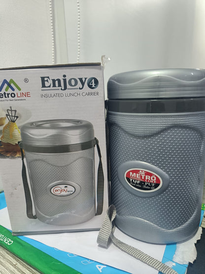 3537 Stainless Steel Insulated lunch 4 carrier
