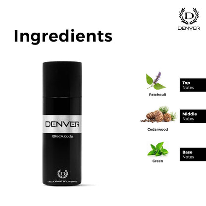 AM0258 DENVER Black.code Deo 150ML