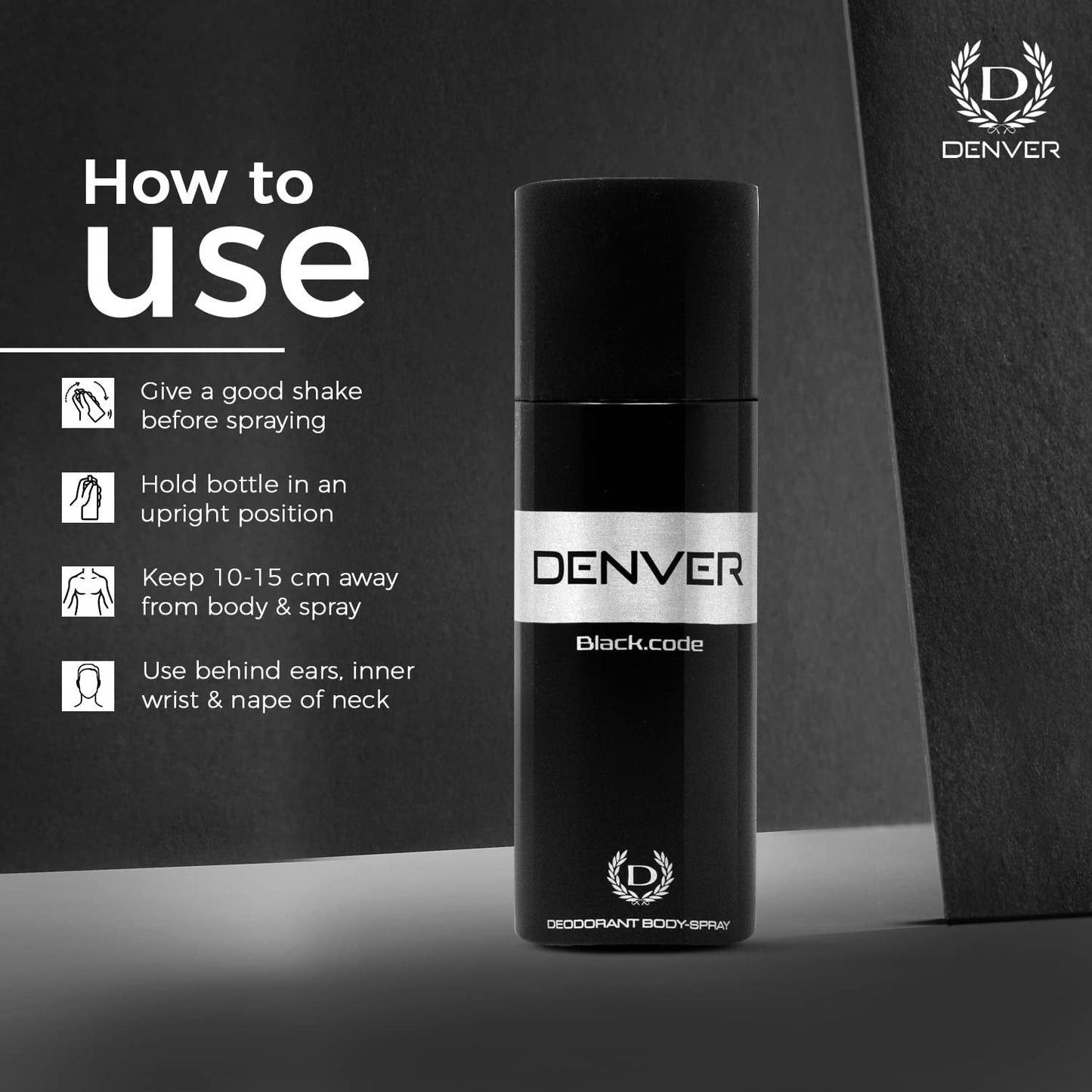 AM0258 DENVER Black.code Deo 150ML