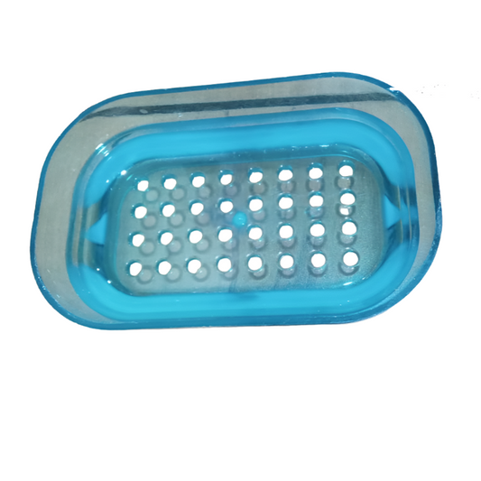 AM7647 Flora Soap Case Holder Box with Transparent and Strainer Tray for Home, Kitchen, Bathroom, Washbasin